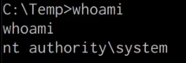 whoami output